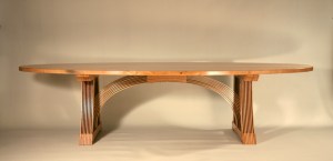 Arched table, oiled